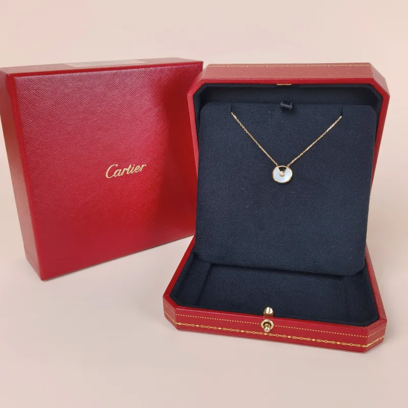 CARTIER Necklace Amulette de Necklace Pearl · White Mother-of-Pearl 18KY ellow Gold Small 40cm — cover view 5 of 10