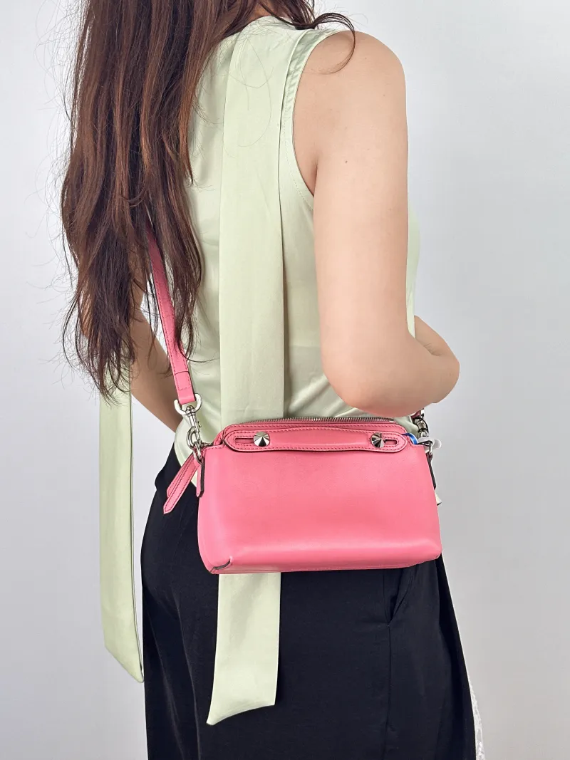 FENDI Crossbody Bagby the way Pink Calfskinmini20 × 9 × 12 cm — on-model view 2 of 2