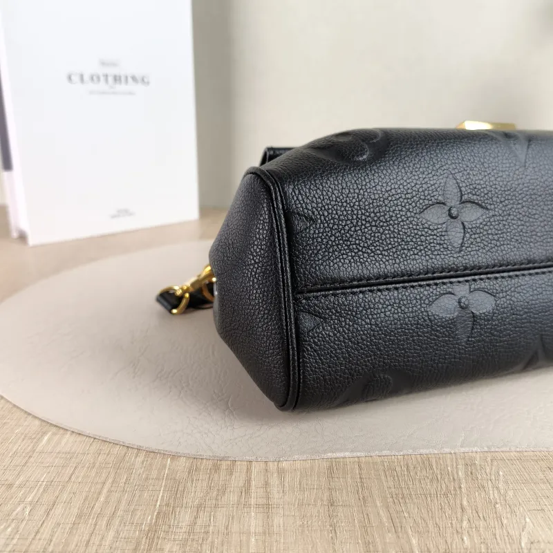 Louis Vuitton Crossbody Bag Favorite Black Monogram Empreinte Embossed Calfskin Medium 24 × 9 × 14 cm — detail view 4 of 10