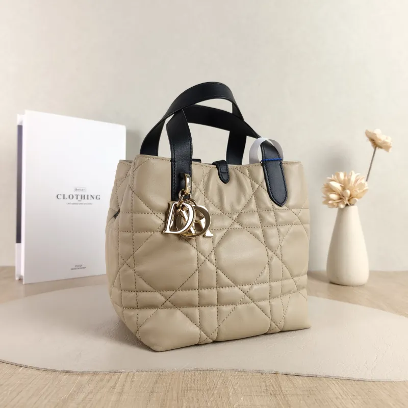 DIOR Top Handle Bag TOUJOURS Edition · Black Calfskin Small 18.5 × 12 × 18.5 cm — cover view 4 of 5