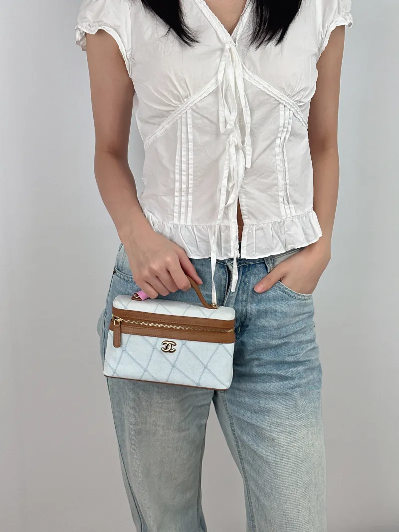 Chanel Crossbody Bag coco-beach Collection lp Blue One Size 19.5 × 5 × 17 cm — on-model view 1 of 3