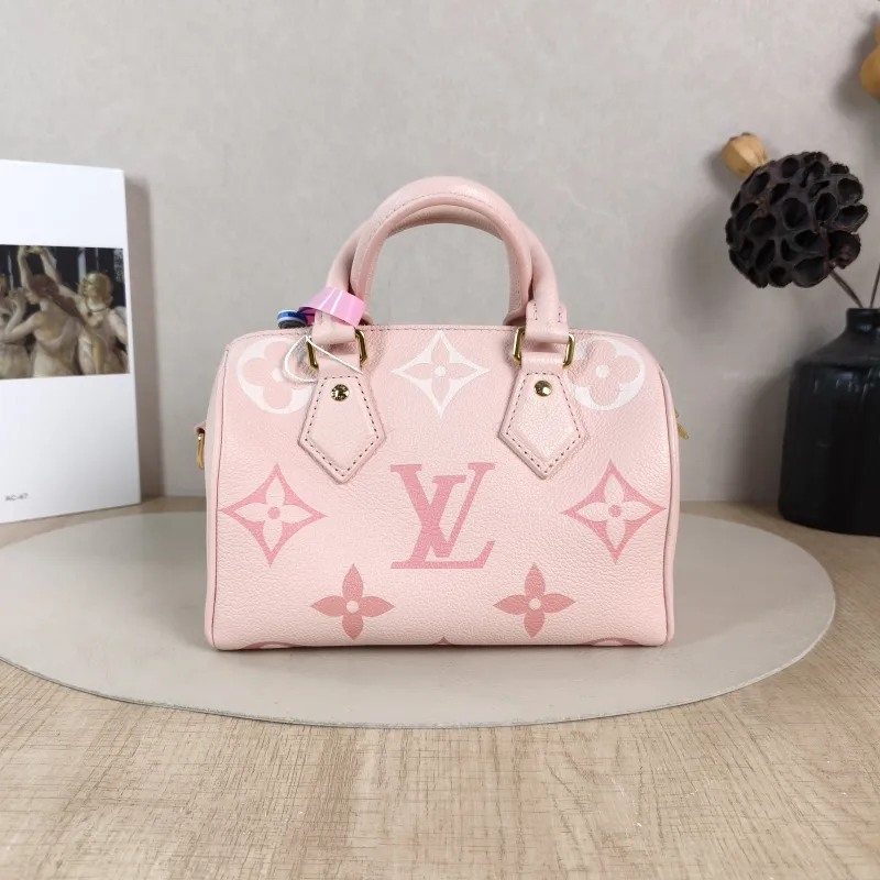 Louis Vuitton Crossbody Bag Speedy20 Pink Empreinte Embossed Calfskin Small 20.5 × 12 × 13.5 cm — cover view 3 of 6