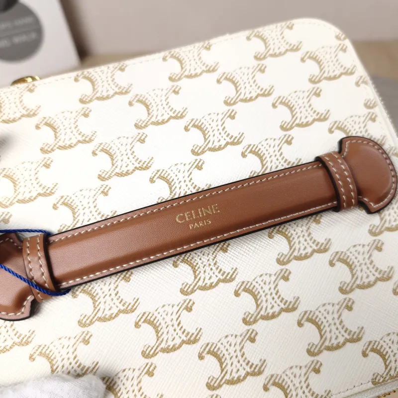 CELINE Cosmetic Bag White PVC One Size18 × 14.5 × 15 cm — detail view 1 of 15