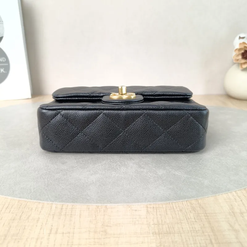 Chanel Crossbody Bag CF Mini Black with Gold-Tone Hardware Grained Calfskinmini18 × 5 × 12 cm — cover view 3 of 5