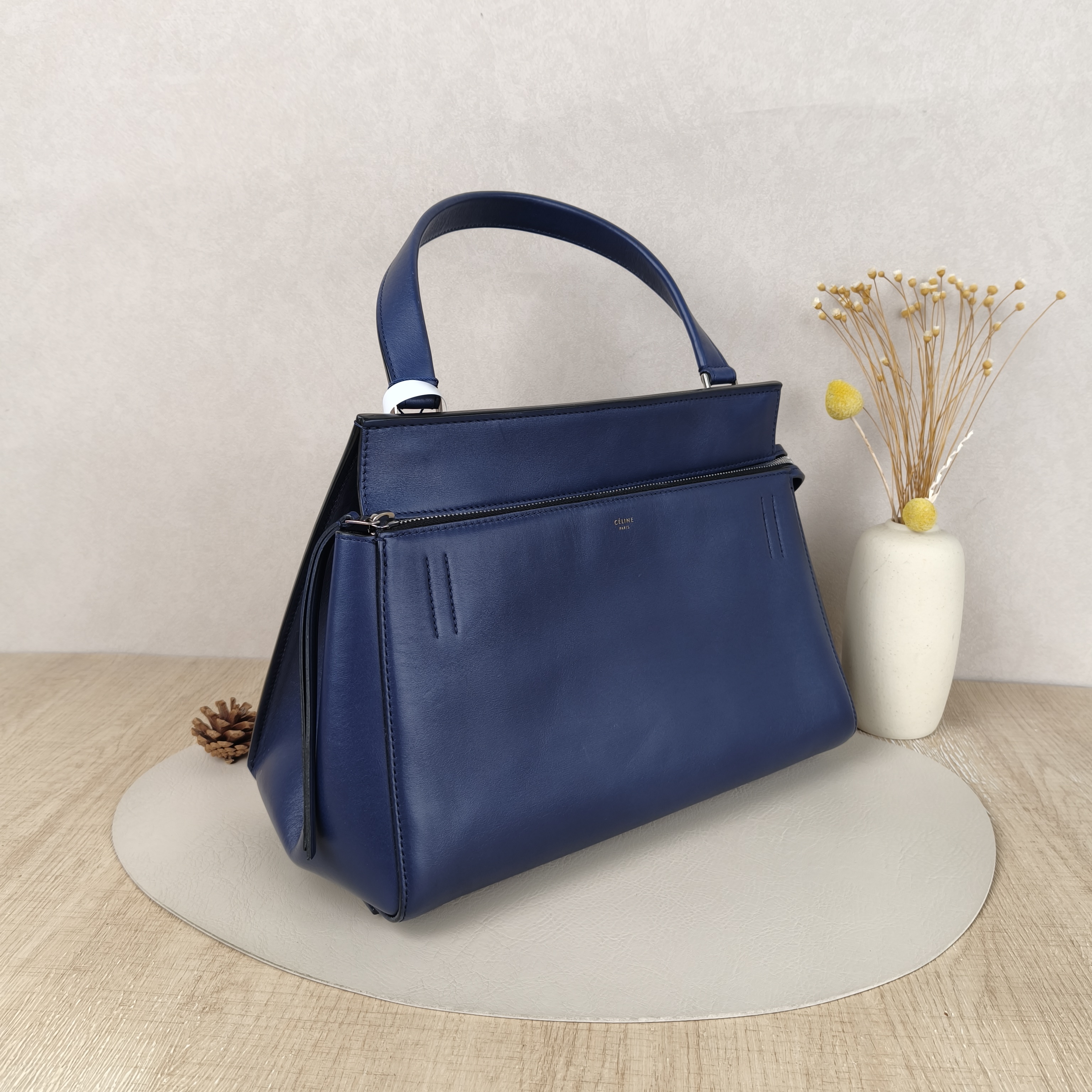 CELINE Bucket Bag Blue Calfskin · 32 × 16 × 24 cm — cover view 6 of 8