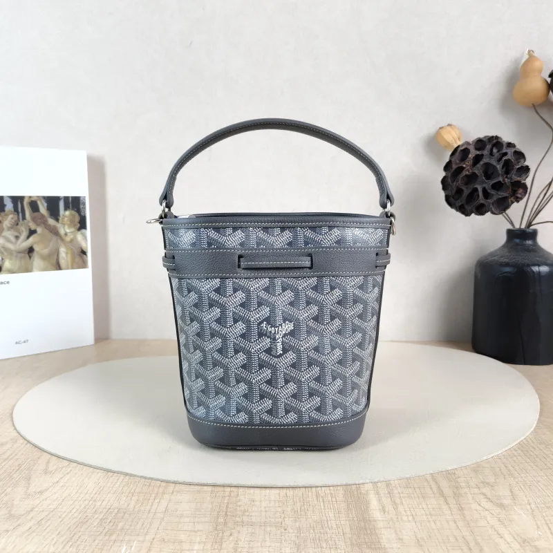 GOYARD Crossbody Bag Petit Flot Grey ine Canvasmini12 × 10 × 17.5 cm — cover view 6 of 6