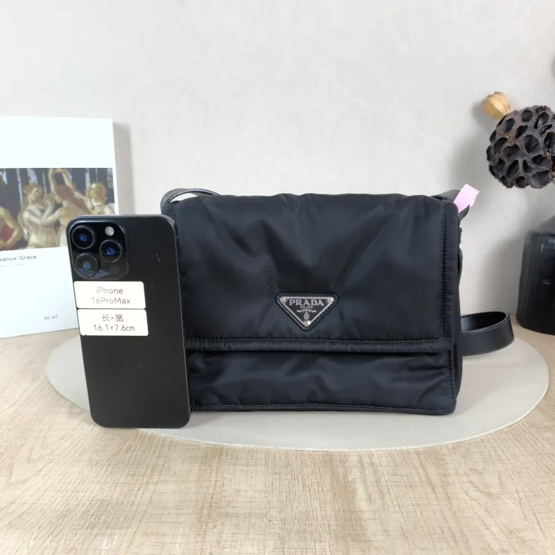 PRADA Shoulder Bag Re-Nylon Shoulder Bag Black Nylon 23 × 11 × 16 cm — cover view 2 of 5