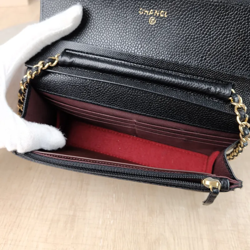 Chanel Crossbody Bag Classic Flap WOC CF WOCWOC Bag Black Grained Calfskin Mini 19.2 × 3.5 × 12.3 cm 25 — detail view 7 of 14