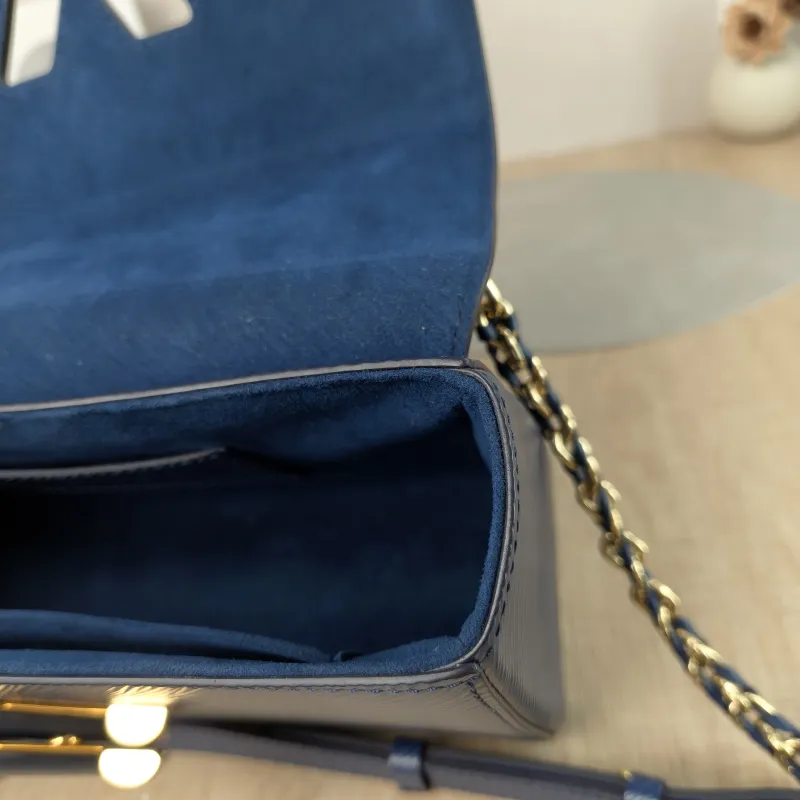 Louis Vuitton Crossbody Bag Twist Blue Calfskin Medium 23 × 9.5 × 17 cm — detail view 7 of 14