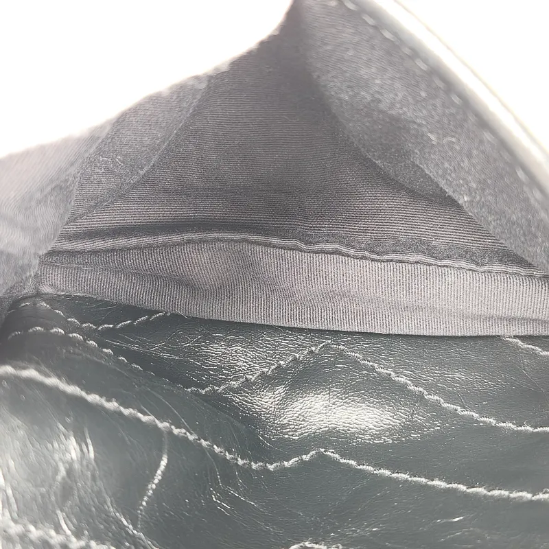 SAINT LAURENT Crossbody Bag Niki Black Waxed Leather Calfskin Small 21 × 7.5 × 16 cm — detail view 12 of 13