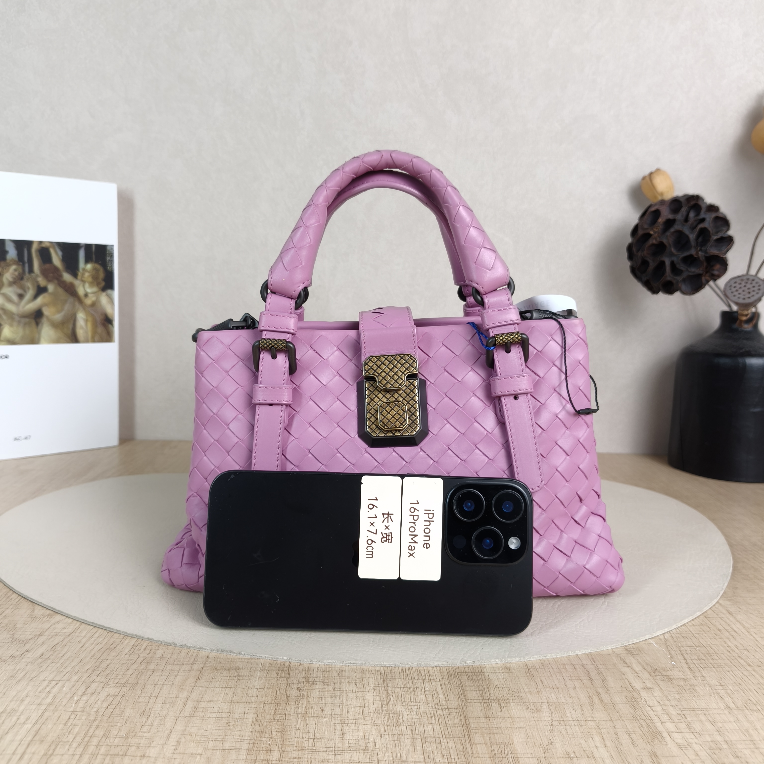 Bottega Veneta Top Handle Bag Roma Calfskinmini26 × 11 × 16 cm — cover view 2 of 6
