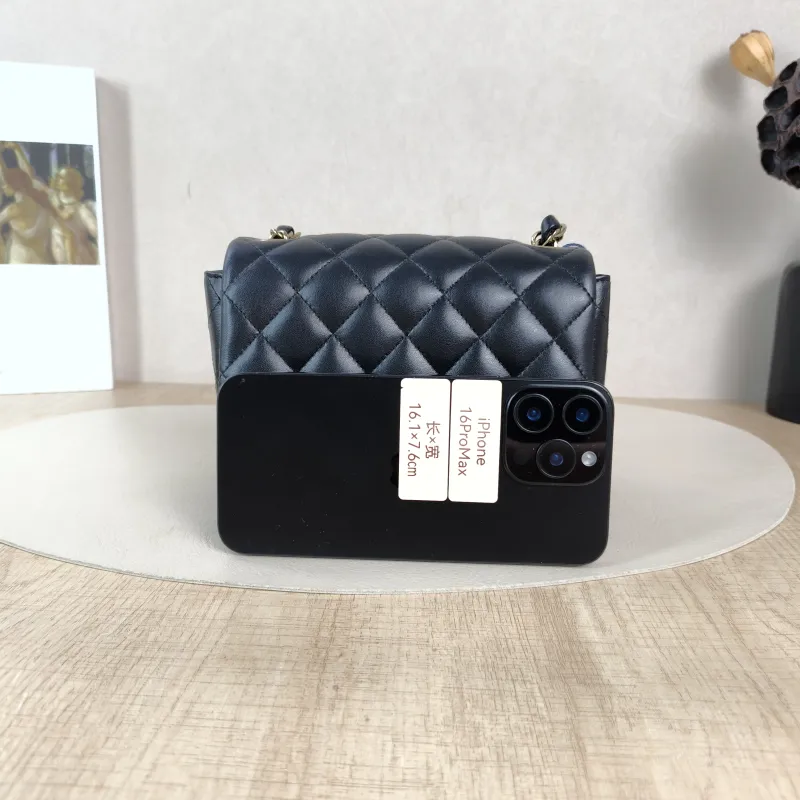 Chanel Crossbody Bag Classic Flap Mini CF Mini Black SL ambskinmini17 × 8 × 13.5 cm — cover view 3 of 5