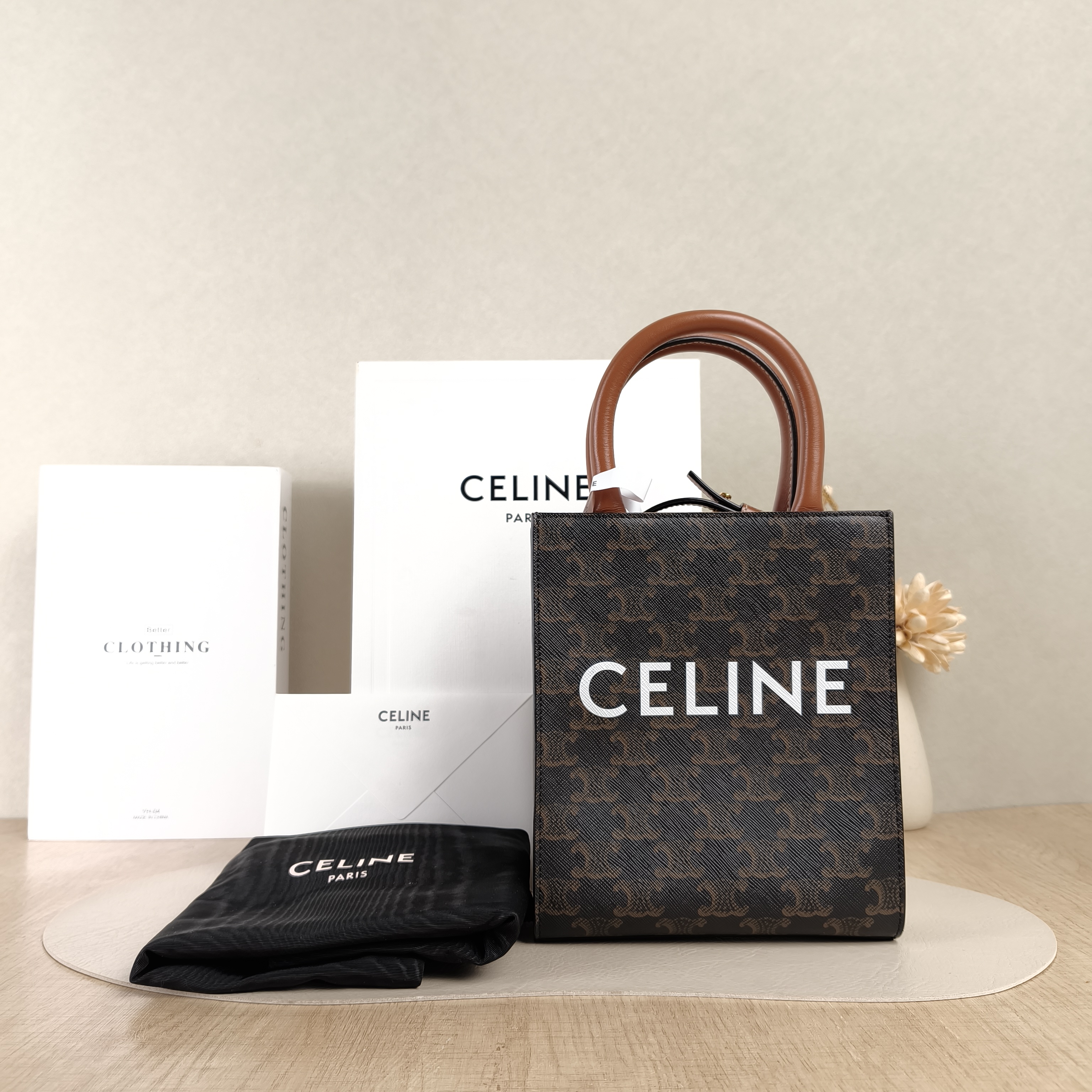 CELINE Crossbody Bag CABAS Mini Monogram PV Cmini17 × 4 × 20.5 cm — cover view 4 of 6