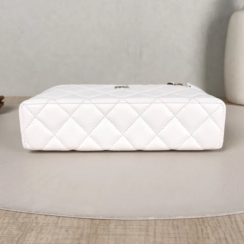 Chanel Crossbody Bag lp Box Bag Top Handle Crossbody Bag White Grained Calfskin 19.5 × 5 × 11 cm — cover view 2 of 6