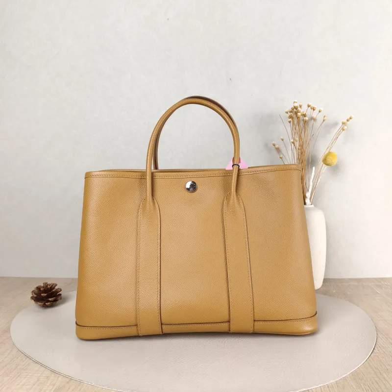 Hermès Top Handle Bag Garden Party 30 30 Negonda Calfskin Medium 30 × 13 × 21 cm Z