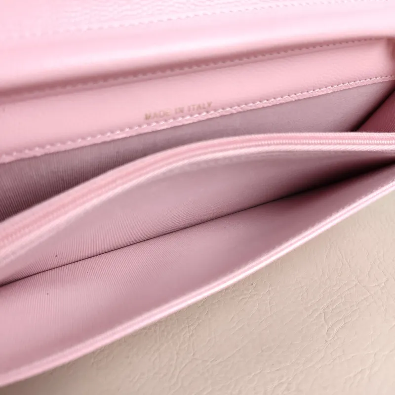 Chanel Shoulder Bag Baguette Bag Pink Calfskin One Size 22 × 3 × 10.5 cm — detail view 12 of 12