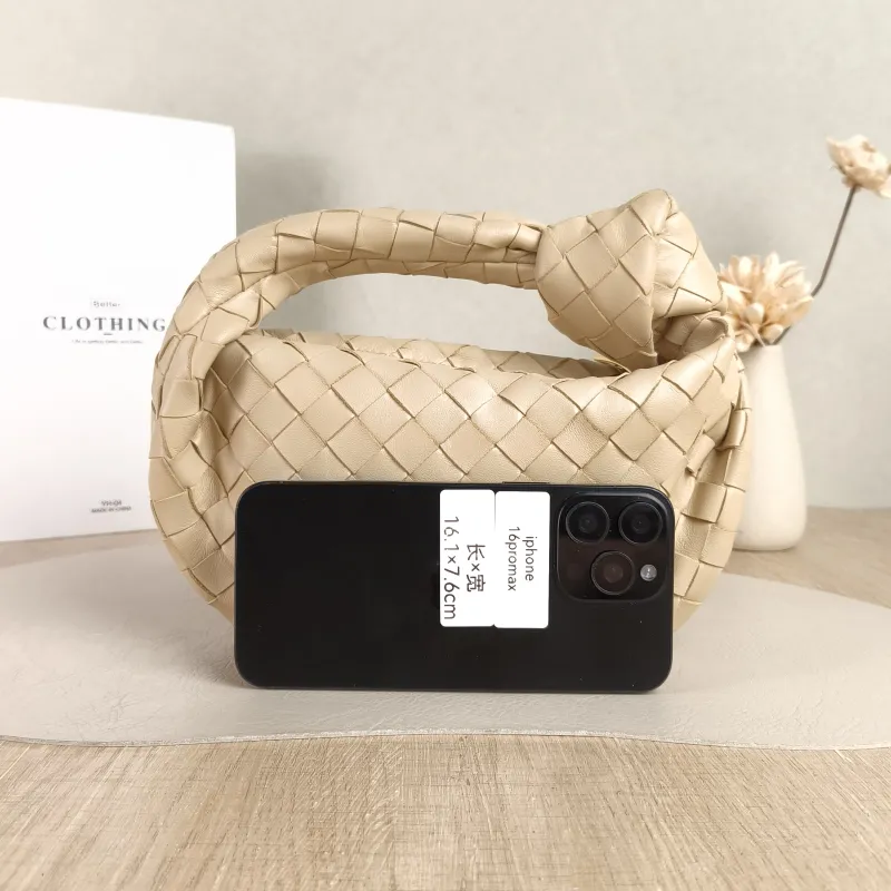 Bottega Veneta Top Handle Bag Jodie Beige Lambskin Mini 28 × 8 × 23 cm — cover view 5 of 5