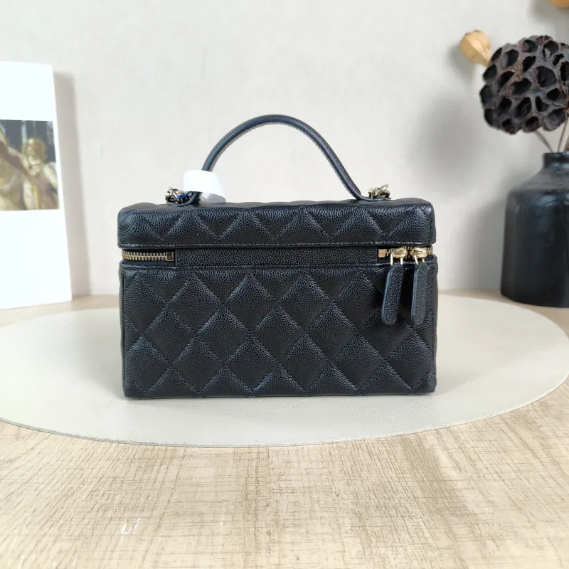 Chanel Crossbody Baglp Box Bag Top Handle Crossbody Bag Black Grained Calfskin One Size19.5 × 5 × 17 cm — cover view 6 of 6