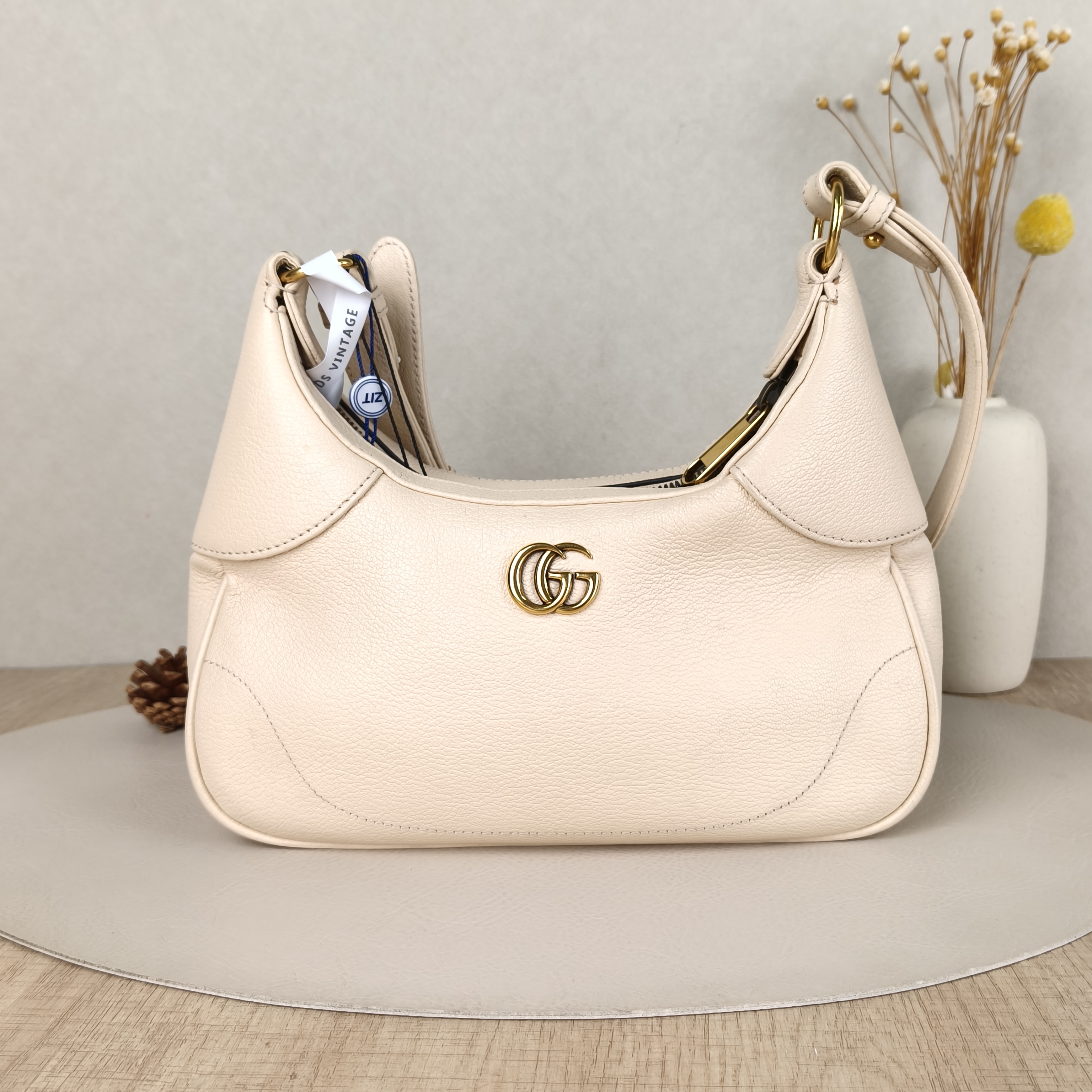 GUCCI Shoulder Bag Aphrodite Hobo White Calfskin Small25 × 7 × 19 cm