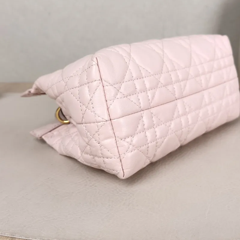 DIOR Crossbody Bag Jolie Top Handle Chain Bag Pink Lambskin Mini 18.5 × 8.5 × 13 cm — detail view 8 of 11