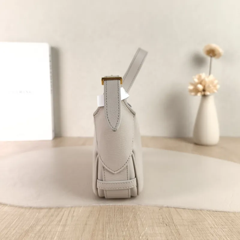 CELINE Shoulder Bag Romy Hobo Shoulder Bag White Calfskin Mini 19 × 5 × 14 cm — detail view 7 of 10