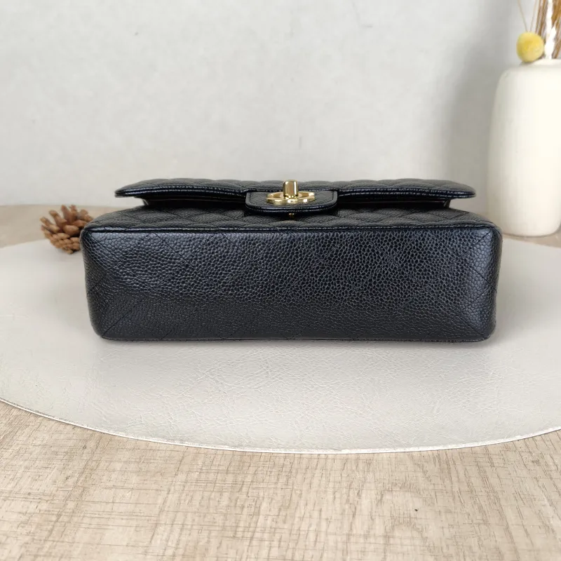 Chanel Crossbody Bag Classic Flap CF Black Grained Calfskin Small23 × 6 × 14.5 cm — cover view 6 of 6