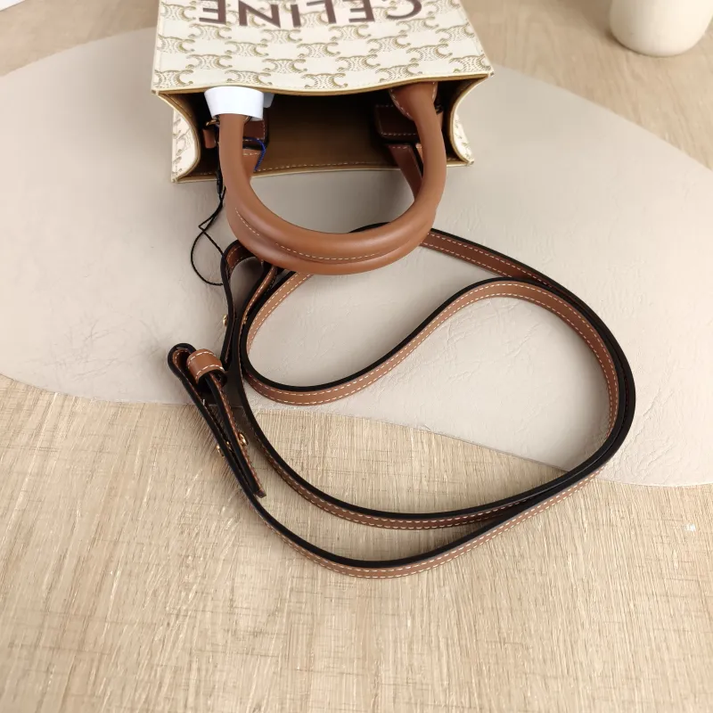CELINE Crossbody Bag CABAS Mini White PVC Mini 17 × 4 × 20.5 cm — detail view 10 of 10