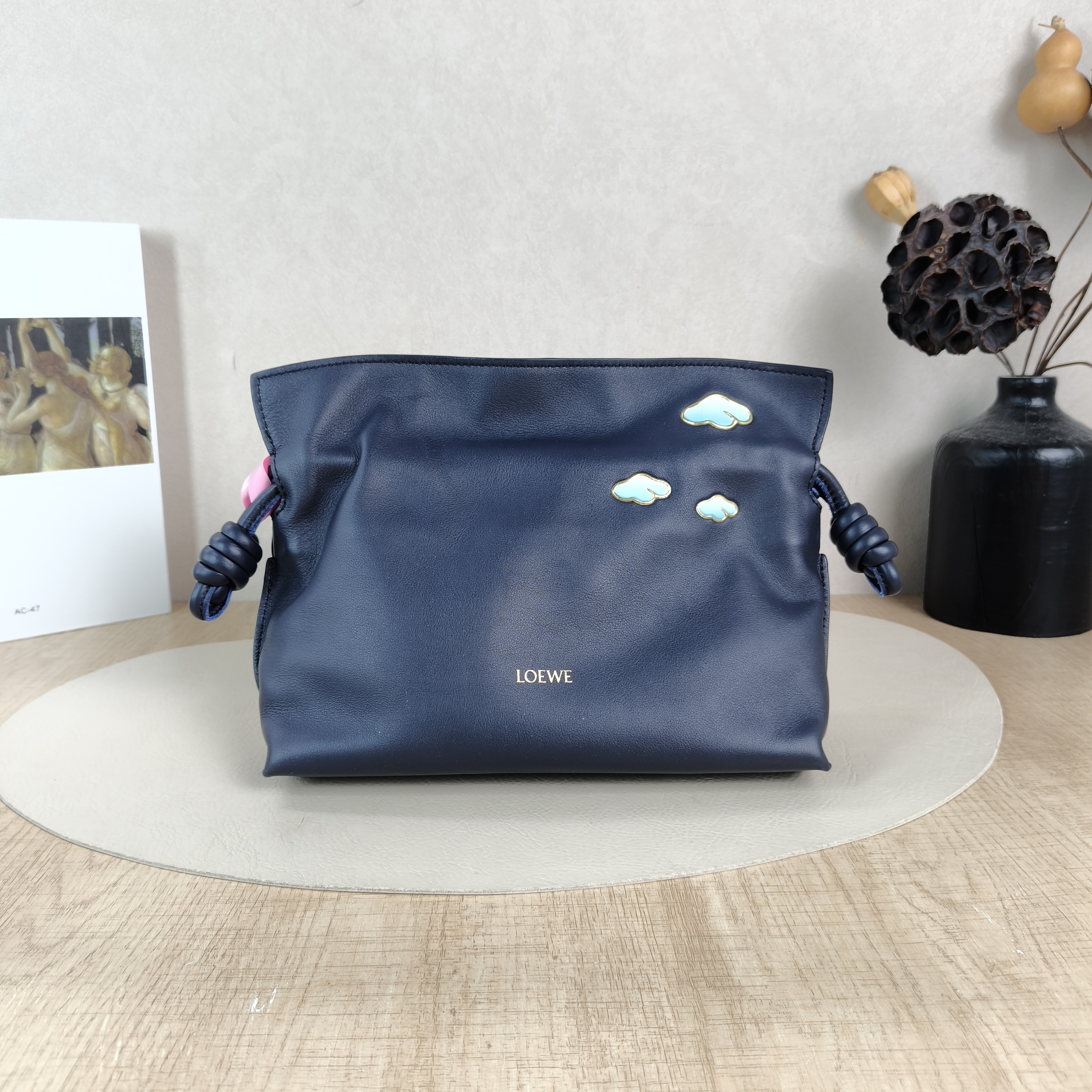 LOEWE Crossbody Bag Flamenco Blue Calfskinmini23 × 5.5 × 17 cm