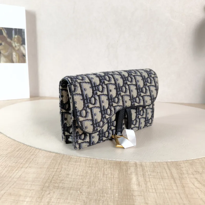 DIOR Belt Bag Saddle Belt Bag Blue Canvas One Size 17 × 3.5 × 10.5 cm — cover view 6 of 6