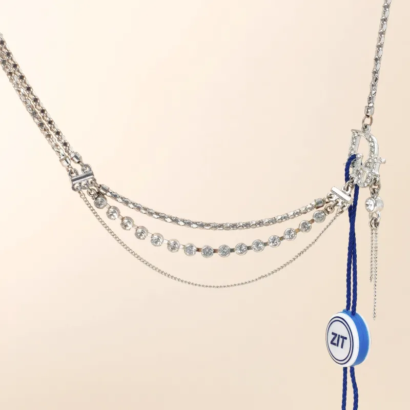 DIOR Necklace CD Necklace Silver One Size47cm