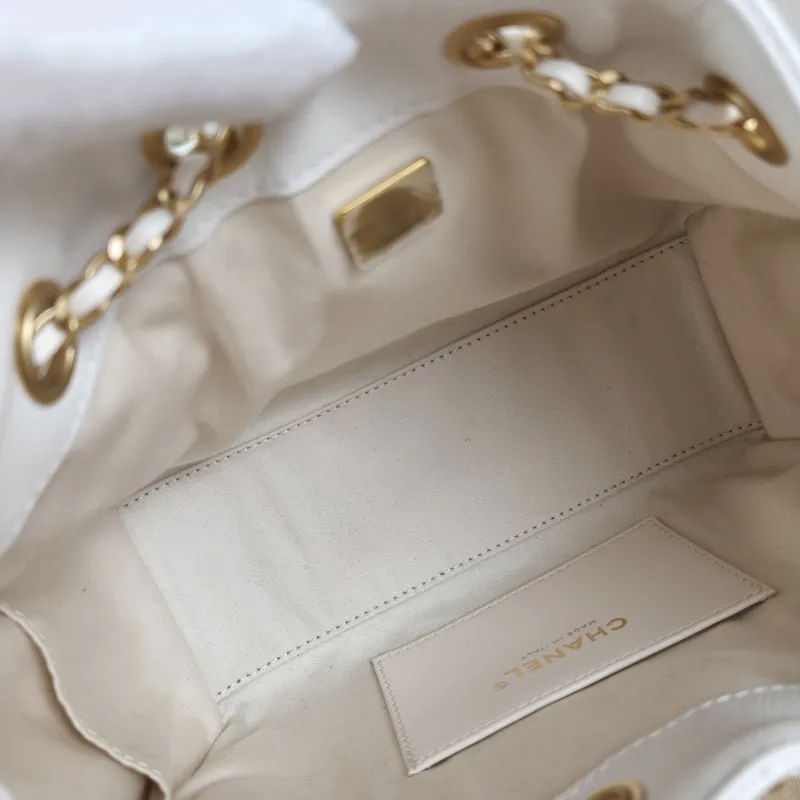 Chanel Crossbody Bag 25Bag White Gold Grained Calfskin Mini 22 × 12.5 × 20 cm — detail view 3 of 12
