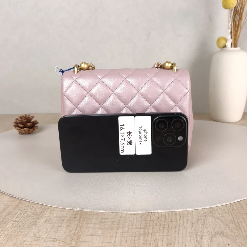 Chanel Crossbody Bag24p Pearl Pink Lambskinmini17 × 5 × 13 cm — cover view 5 of 5