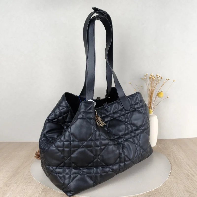 DIOR Top Handle Bag TOUJOURS Black Calfskin Large37 × 21 × 27 cm — cover view 3 of 5