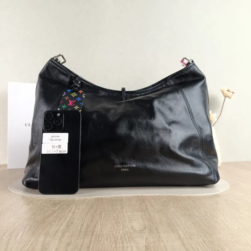 Louis Vuitton Crossbody Bag Carryall Vibe Black · Multicolore SL ambskin Medium 39 × 15 × 30 cm — cover view 3 of 5