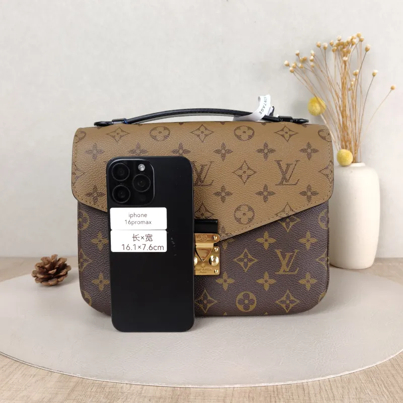 Louis Vuitton Crossbody Bag Pochette Métis Monogram Colorblock PVC Medium 25 × 7 × 19 cm — cover view 2 of 5