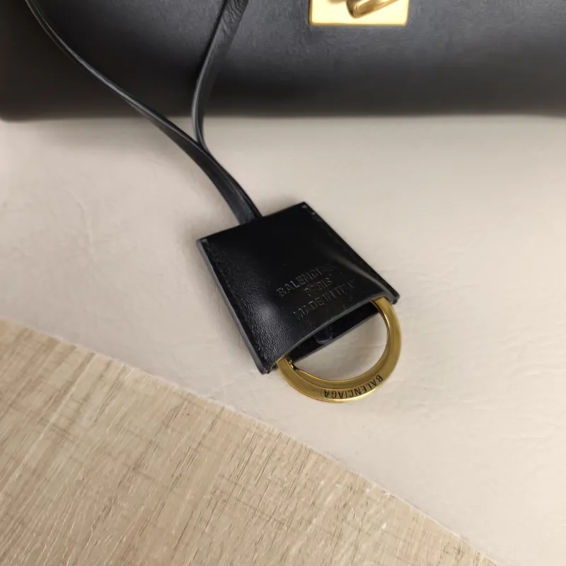 BALENCIAGA Crossbody Bag Bel air Black Calfskin Mini 23.5 × 8 × 17 cm — detail view 9 of 11