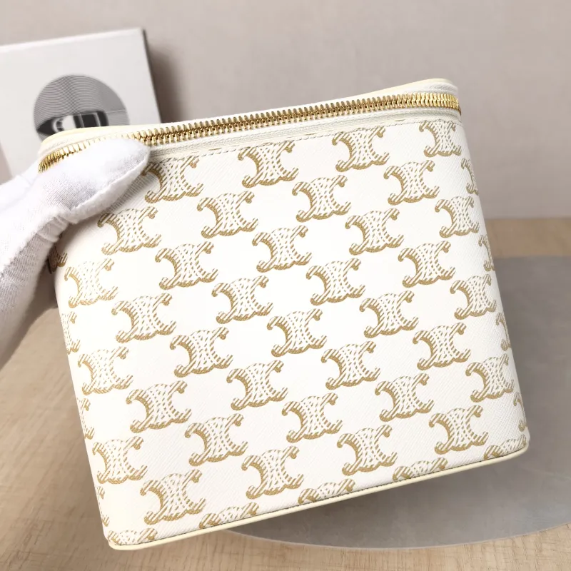CELINE Cosmetic Bag White PVC One Size18 × 14.5 × 15 cm — detail view 8 of 15