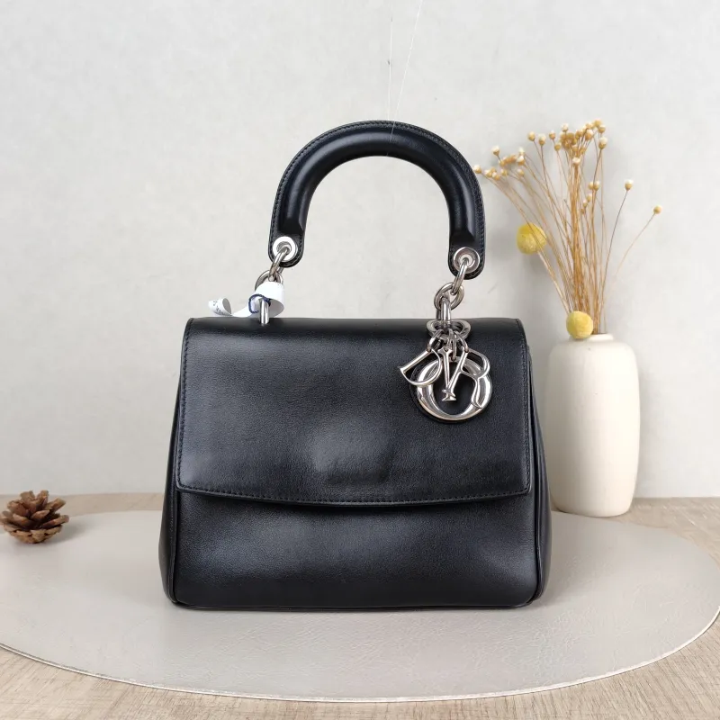 DIOR Top Handle Bag Be Black Calfskin Mini 20 × 11 × 16.5 cm