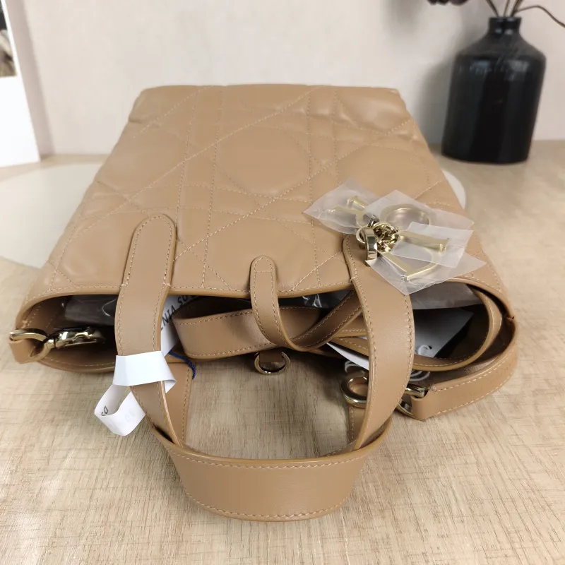 DIOR Top Handle Bag TOUJOURS Edition Brown Calfskin Small 18.5 × 12 × 18.5 cm — detail view 10 of 12
