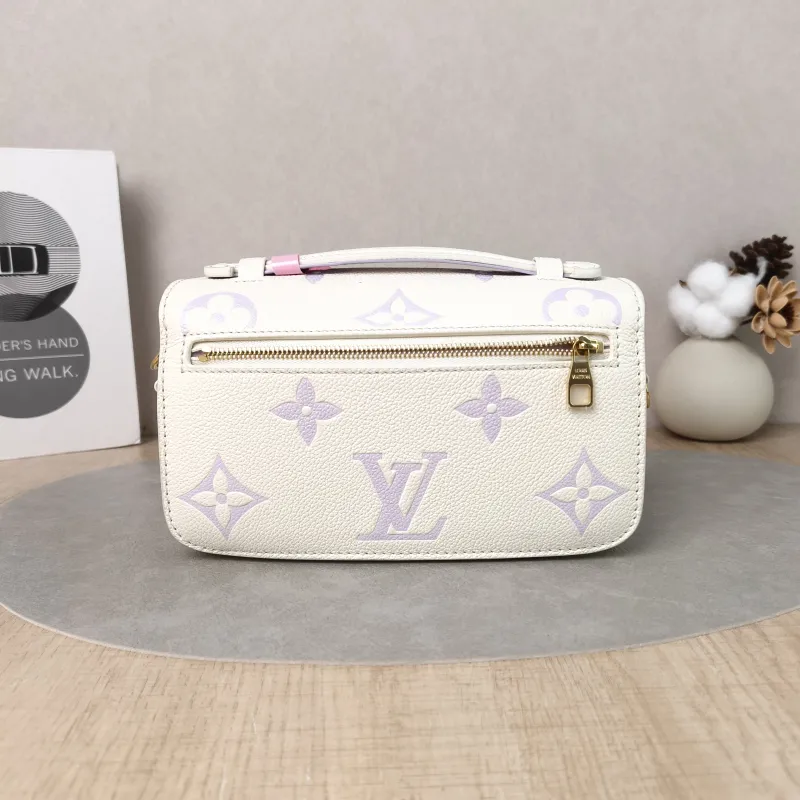 Louis Vuitton Crossbody Bag Pochette Métis East West White · Monogram Empreinte Embossed Calfskin Small 21.5 × 6 × 13.5 cm — cover view 2 of 6