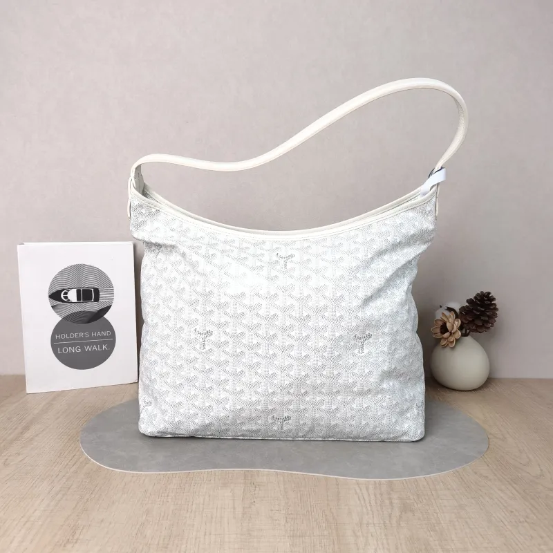 GOYARD Shoulder Bag White PVC Small 43 × 14 × 27 cm