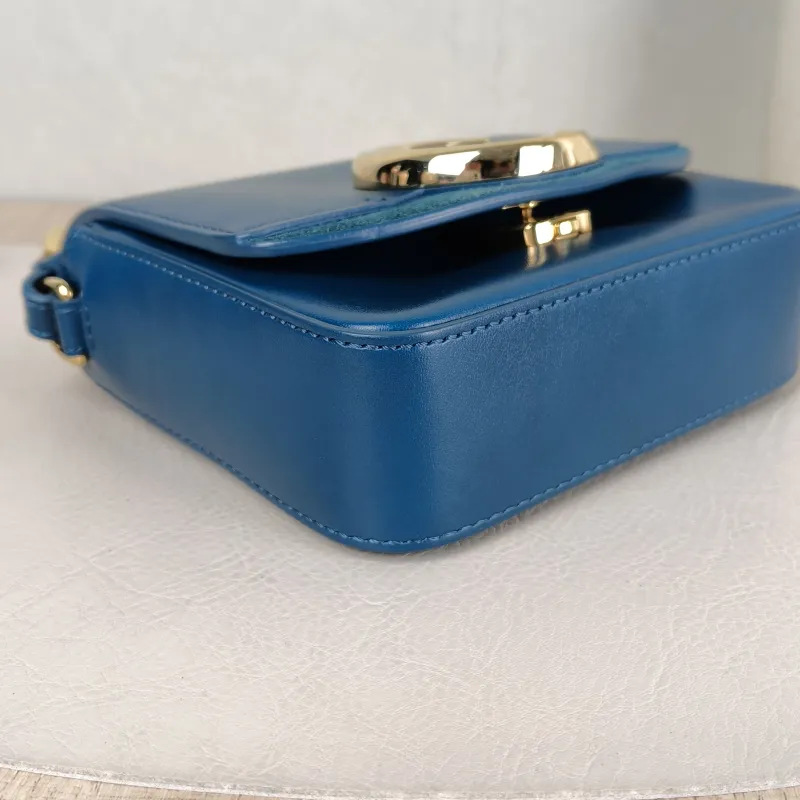 Chloé Crossbody Bag Top Handle Crossbody Bag Blue Calfskin One Size 16 × 5 × 14 cm — detail view 5 of 12