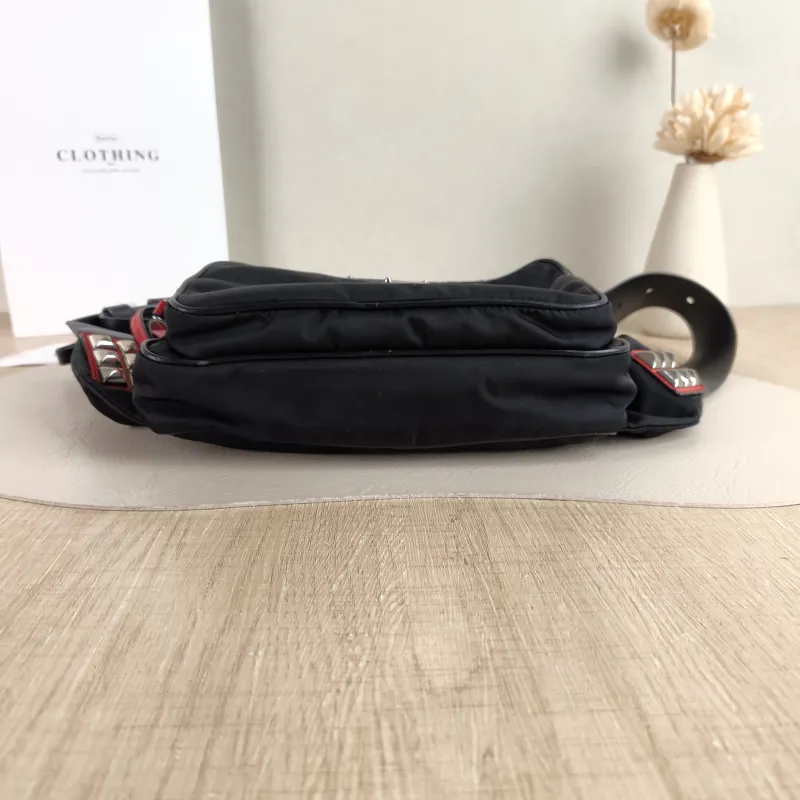 PRADA Belt Bag Belt Bag Black Nylon One Size 22 × 4 × 14 cm — cover view 3 of 5