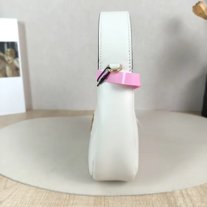 Miumiu Shoulder Bag Hobo Shoulder Bag White Calfskin One Size 18 × 6 × 11 cm — detail view 1 of 11