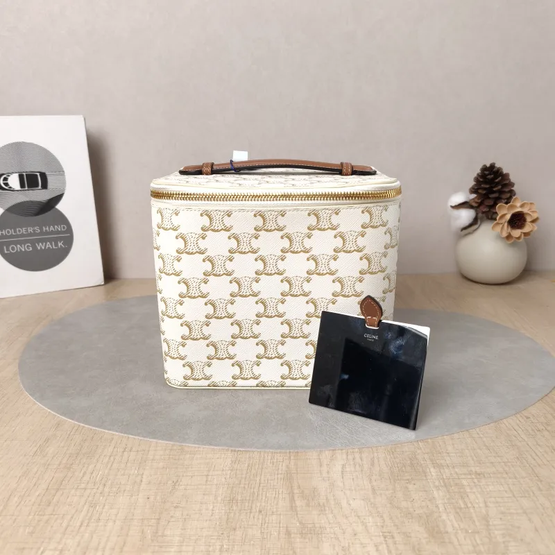 CELINE Cosmetic Bag White PVC One Size18 × 14.5 × 15 cm — cover view 4 of 6