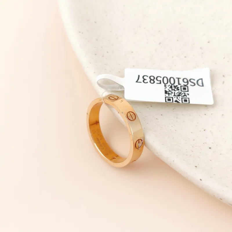 CARTIER Ring Love Rose Gold Diamond18KR ose Gold Small 4 ，57 — cover view 9 of 9