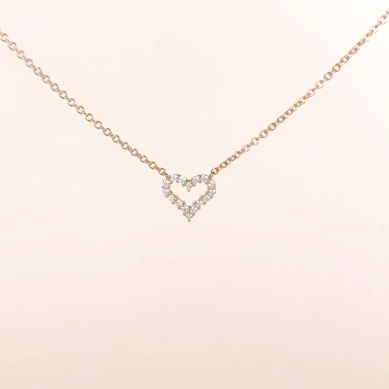 Tiffany&Co. Necklace Hearts Necklace Rose Gold Diamond18KR ose Gold One Size 40cm