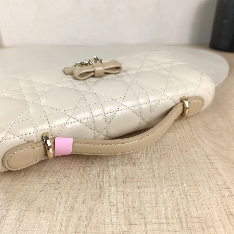 DIOR Shoulder Bag My Chain Bag Taupe Lambskin 21 × 3.5 × 11.5 cm — detail view 1 of 13