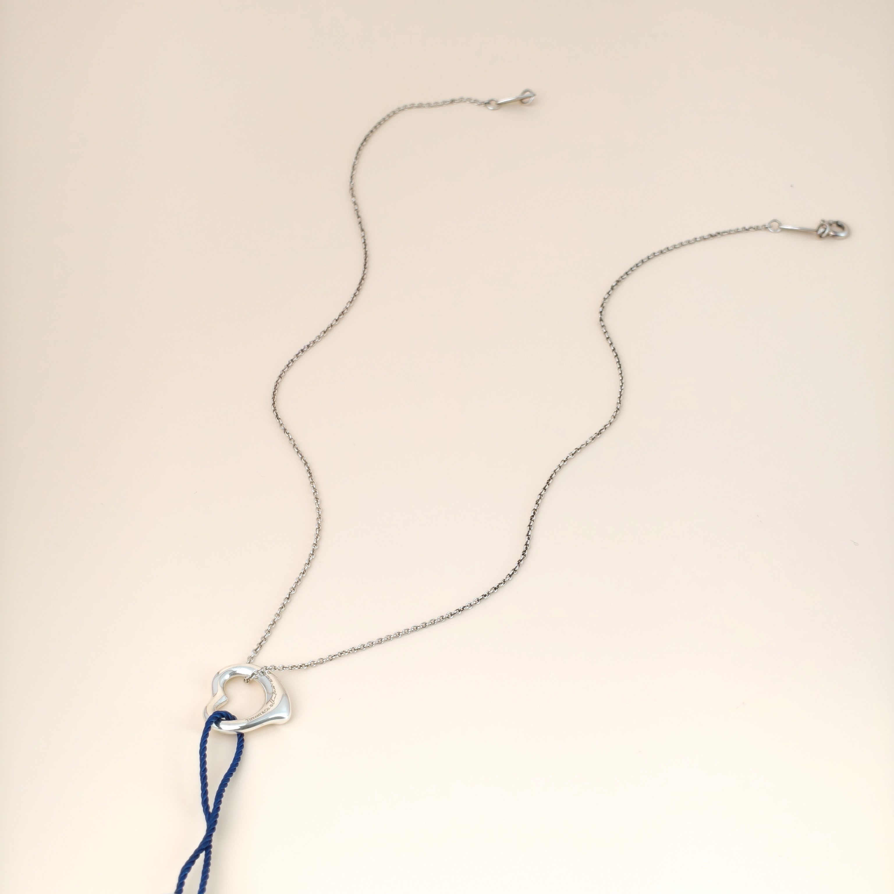 Tiffany&Co. Necklace Elsa Peretti Collection Open Heart Necklace Silver925 One Size38cm — cover view 8 of 9