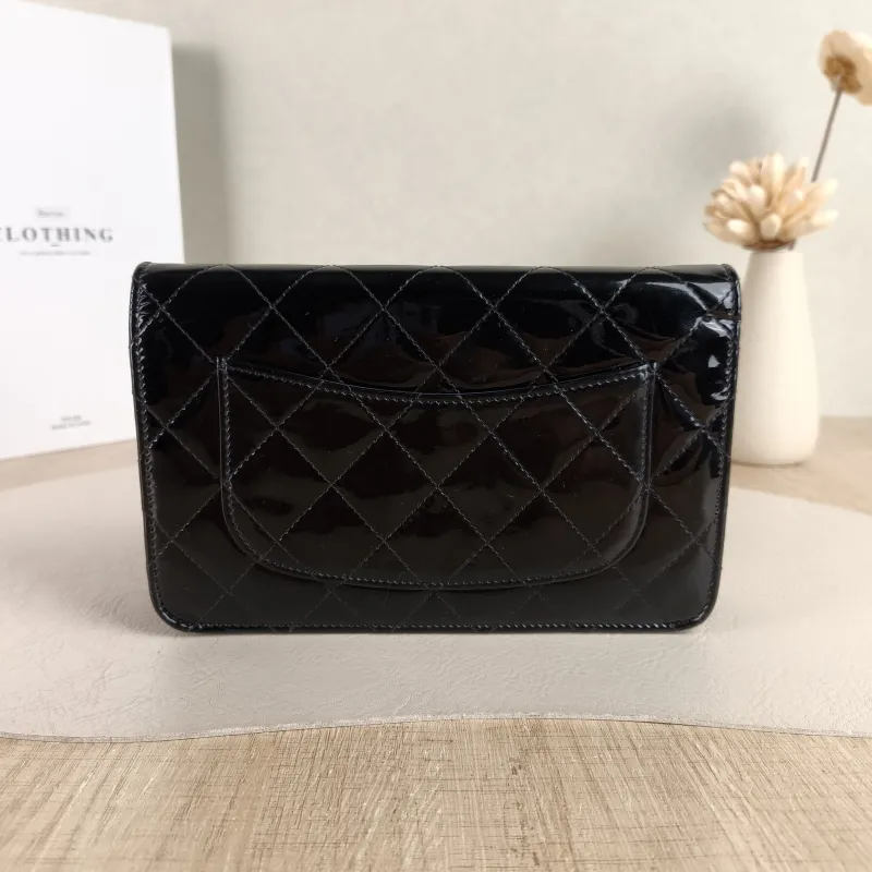 Chanel Crossbody Bag Classic Flap WOC CF WOCWOC Bag Black Patent Leather One Size 19.2 × 3.5 × 12.3 cm 19 — cover view 3 of 5